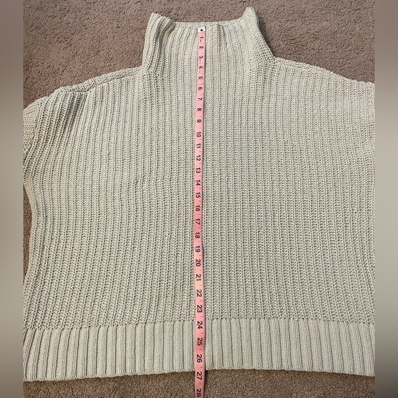 Aerie Light Blue Oversized Cowl Neck Chunky Knit Sweater- Size Small - Picture 10 of 10